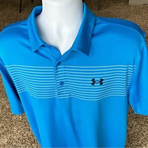 Stunning *UNDER ARMOUR Loose Heat Gear* mens playoff golf ⛳️ polo shirt - XL